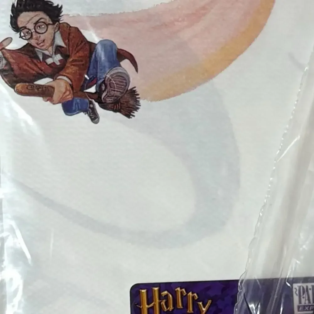 (2) - VTG 2000s Harry Potter Sorcerers Stone Plastic Table Cover Party Supplies